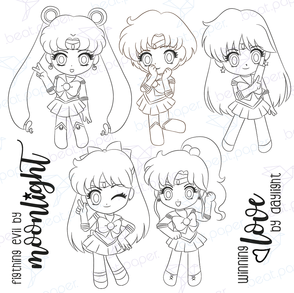 sailor moon sello digitales para colorear | Sailor Moon | ..