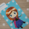 Tarjeta de Anna frozen Diseño digital para colorear, scrapbook o manualidades
