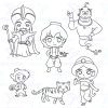 Diseño digital para colorear, scrapbook o manualidades