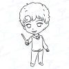 Diseño digital de Harry Potter para colorear, scrapbook o manualidades