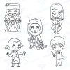 Diseño digital de Harry Potter para colorear, scrapbook o manualidades