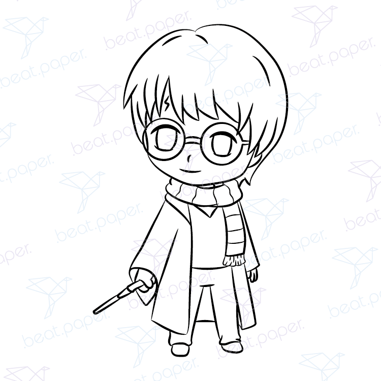 Harry Potter Hogwarts Sellos digitales para colorear