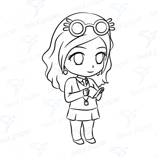 Diseño digital de Harry Potter para colorear, scrapbook o manualidades