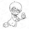 Diseño digital de Harry Potter para colorear, scrapbook o manualidades