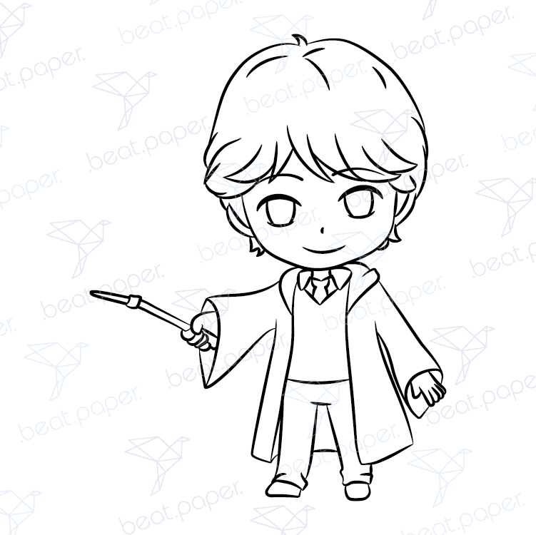 Harry Potter Hogwarts Sellos digitales para colorear