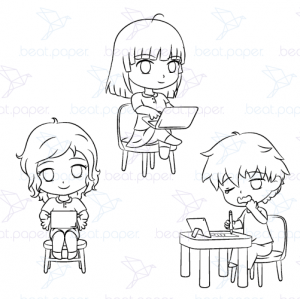 Diseño digital para colorear, scrapbook o manualidades