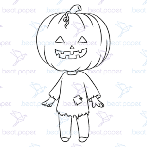 Diseño digital de Halloween Calabaza para colorear, scrapbook o manualidades