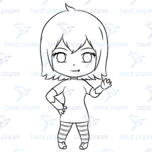 Diseño digital de Halloween Vampira para colorear, scrapbook o manualidades