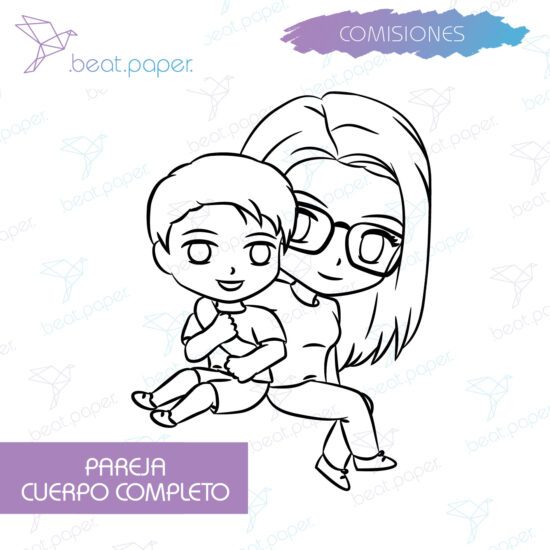 Diseño personalizado Comisiones Artista. comisiones digitales personalizadas en estilo cute kawaii para colorear