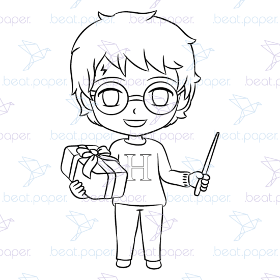 Harry Potter Hogwarts Sellos digitales para colorear