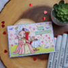 Tarjeta de bridgerton hecho con diseños digital para colorear, scrapbook de beatpaper