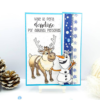 Tarjeta de frozen hecho con diseños digital para colorear, scrapbook de beatpaper