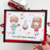 Tarjeta de san valentin hecho con diseños digital para colorear, scrapbook de beatpaper