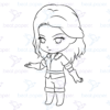 Diseño digital de The Witcher para colorear, scrapbook o manualidades