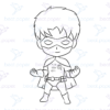 Diseño digital de Robin para colorear, scrapbook o manualidades