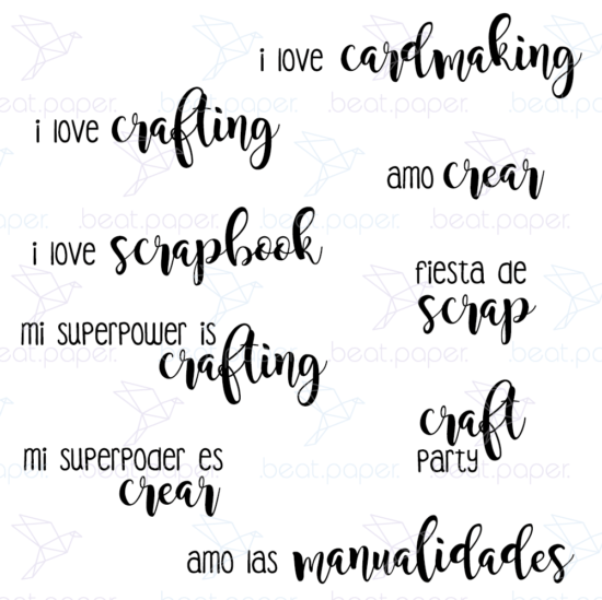 Frases Diseño digital de Crafters para colorear, scrapbook o manualidades crafters scraperas scrapbooking