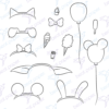 Diseño digital de parques disney para colorear, scrapbook o manualidades