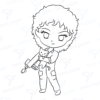 Diseño digital de Alien y Ripley para colorear, scrapbook o manualidades