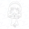 Diseño digital de Angel para colorear, scrapbook o manualidades