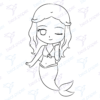 Diseño digital de zodiaco Piscis para colorear, scrapbook o manualidades