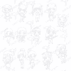 Diseño digital de signos del zodiaco para colorear, scrapbook o manualidades