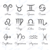 Diseño digital de signos del zodiaco para colorear, scrapbook o manualidades