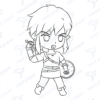 Diseño digital de Legend of Zelda heroe Link para colorear, scrapbook o manualidades