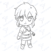 Diseño digital de Legend of Zelda Heroe Link para colorear, scrapbook o manualidades