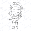 Diseño digital de Legend of Zelda Princesa Zelda para colorear, scrapbook o manualidades