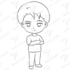 Joey Diseño digital de la serie de tv friends para colorear, scrapbook o manualidades