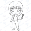Monica Diseño digital de la serie de tv friends para colorear, scrapbook o manualidades