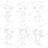 Diseño digital de la serie de tv friends para colorear, scrapbook o manualidades