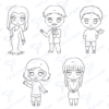 Basado en la familia Addams llegan los nuevos diseños digitales para colorear, scrapbook o manualidades